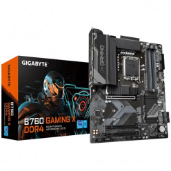 GIGABYTE B760 GAMING X DDR4, Socket 1700, Intel® B760 (14/13/12th Gen CPU), 10Phases, CPU iGPU, Dual 4xDDR4-5333, HDMI, DP, 1xPCIe X16 4.0, 2XPCIe X16 3.0, 4xSATA3, RAID, 3xM.2 4.0, ALC897 HDA 7.1, 1x2.5GbE LAN, 1xUSB-C 3.2 Gen2, 1xUSB3.2Gen2, 4xUSB 3.2, 